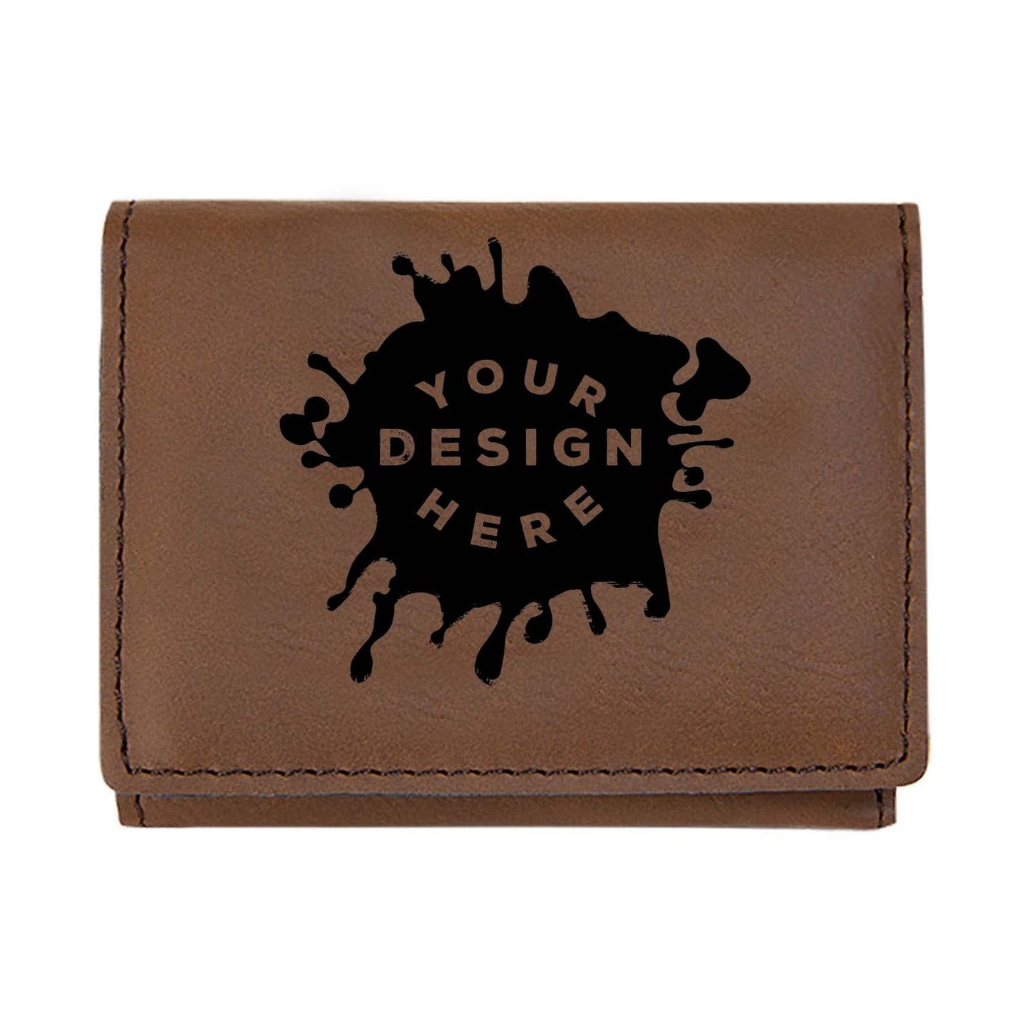 Custom-Engraved Laserable Leatherette Trifold Wallet - Mato & Hash