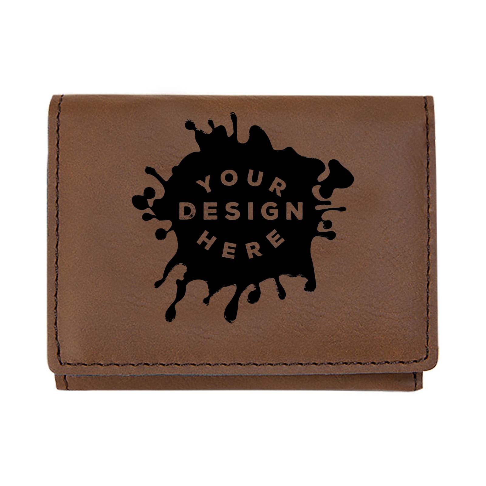 Custom-Engraved Laserable Leatherette Trifold Wallet - Mato & Hash