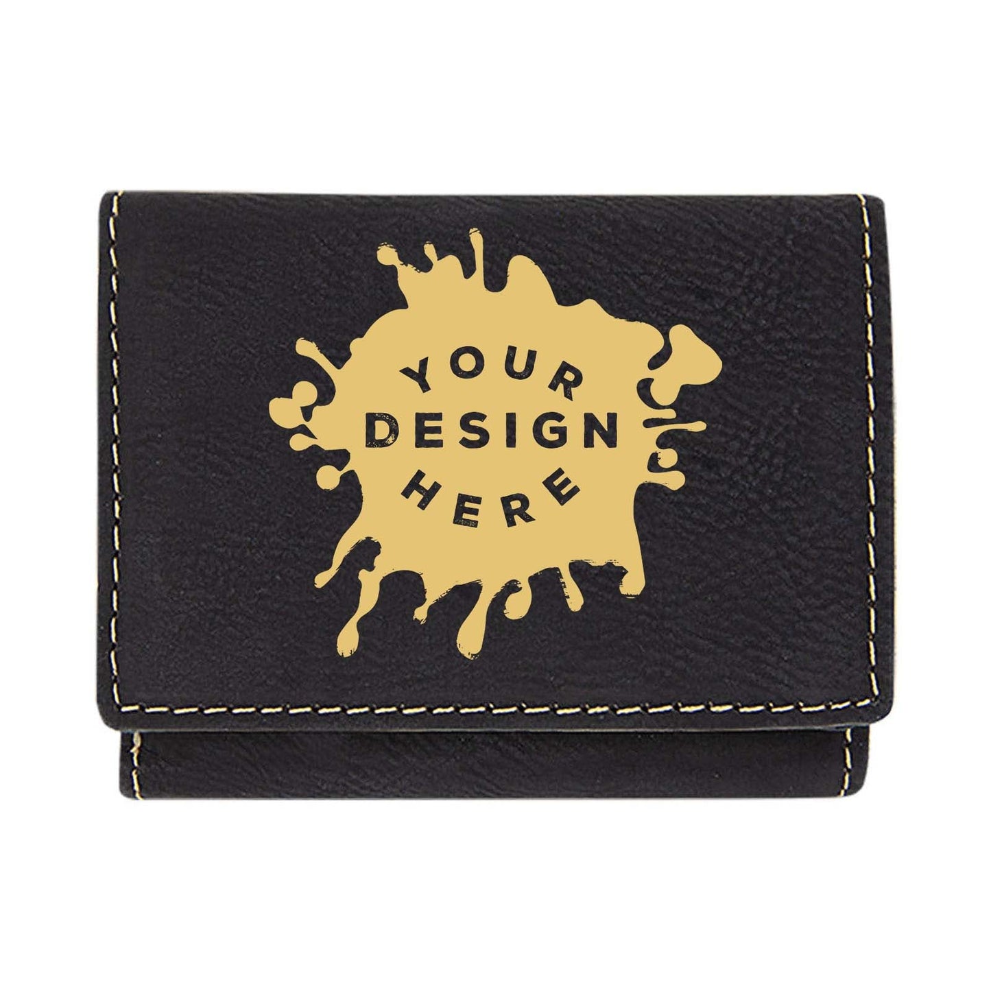 Custom-Engraved Laserable Leatherette Trifold Wallet - Mato & Hash