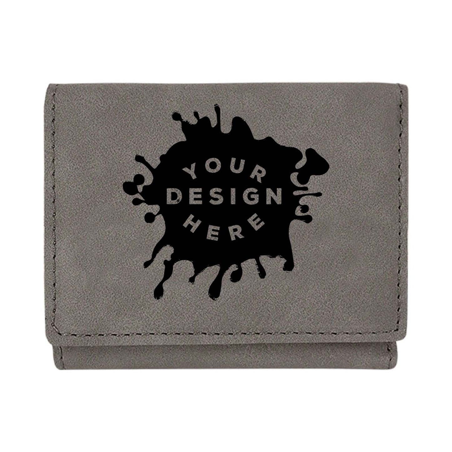 Custom-Engraved Laserable Leatherette Trifold Wallet - Mato & Hash