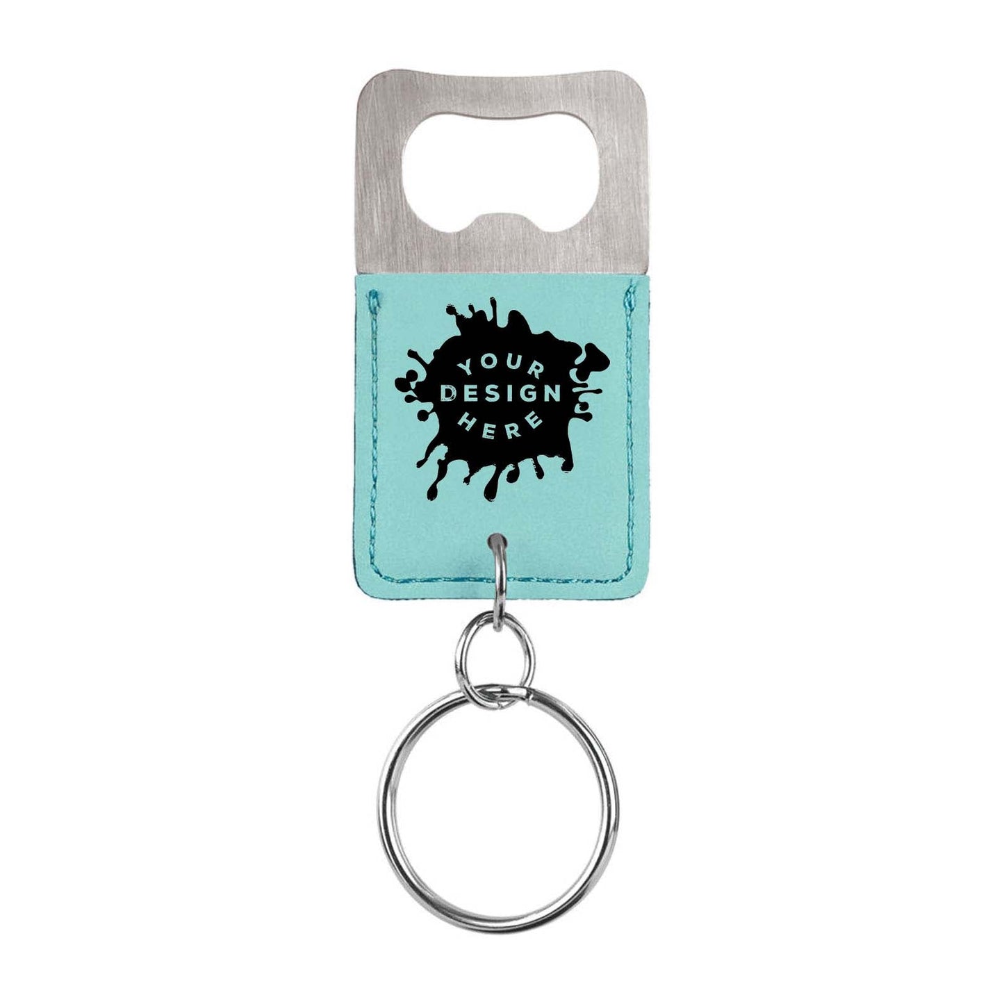 Custom-Engraved Leatherette Bottle Opener Keychain - Mato & Hash