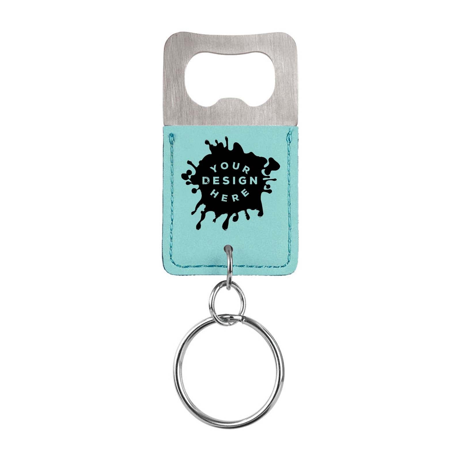 Custom-Engraved Leatherette Bottle Opener Keychain - Mato & Hash