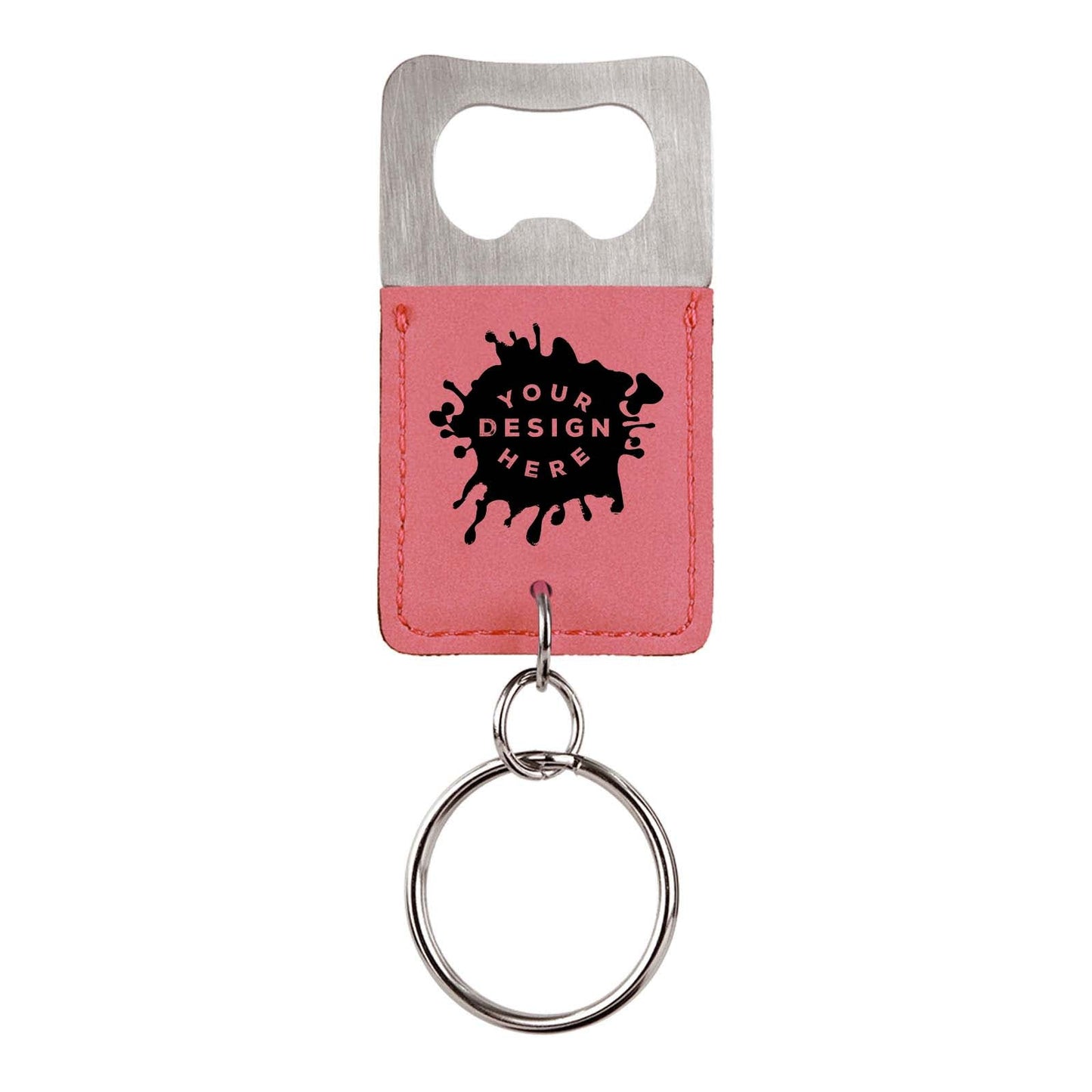 Custom-Engraved Leatherette Bottle Opener Keychain - Mato & Hash