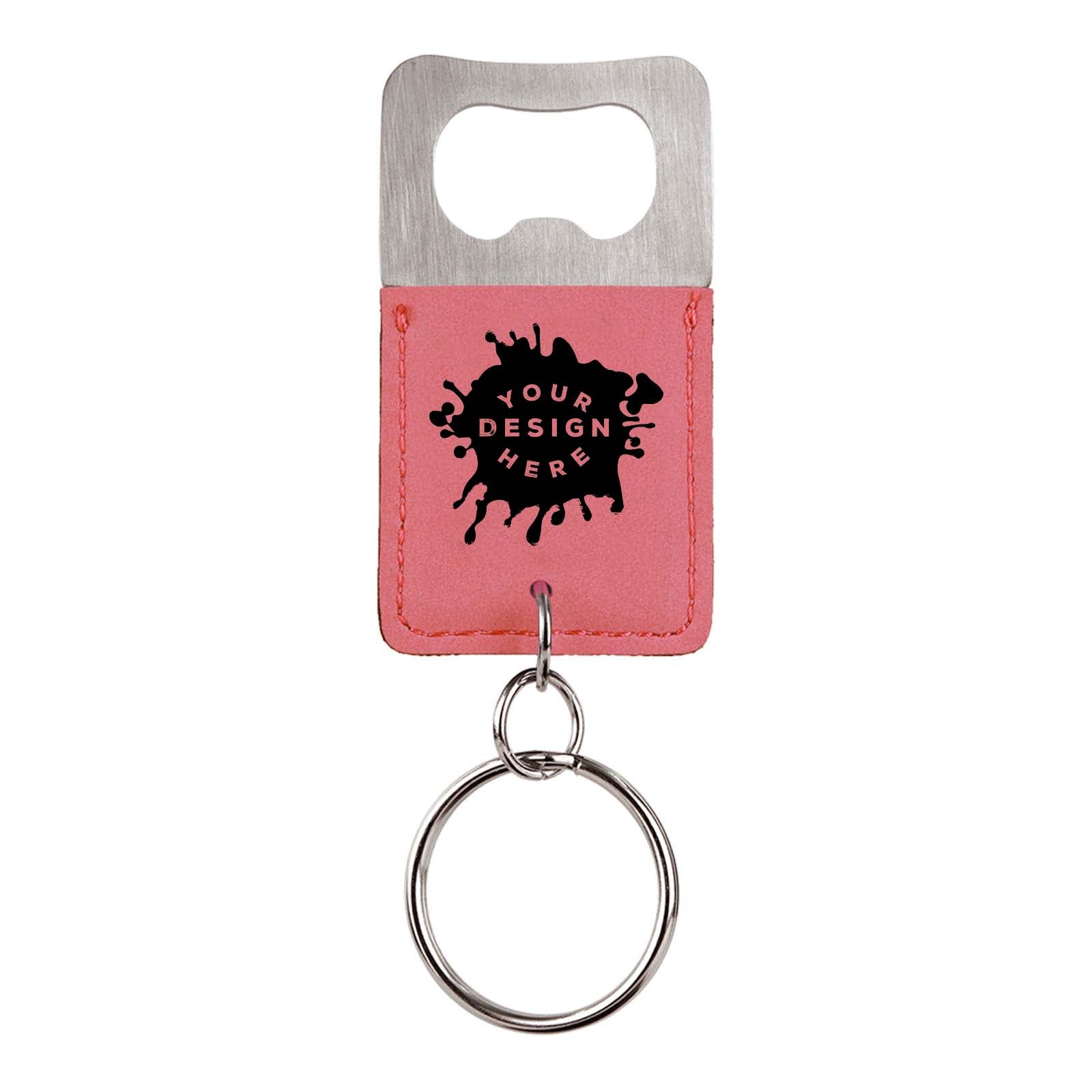 Custom-Engraved Leatherette Bottle Opener Keychain - Mato & Hash