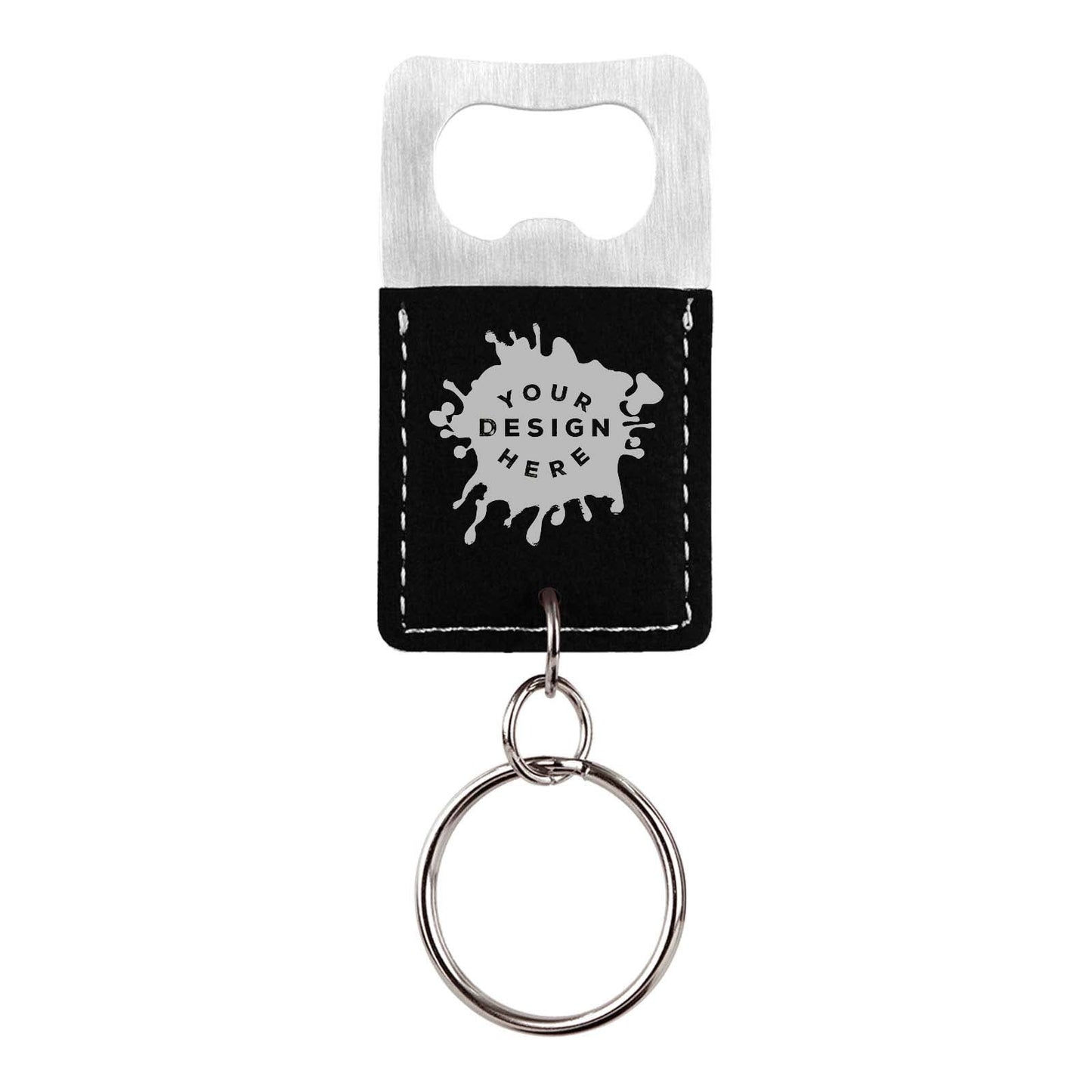 Custom-Engraved Leatherette Bottle Opener Keychain - Mato & Hash