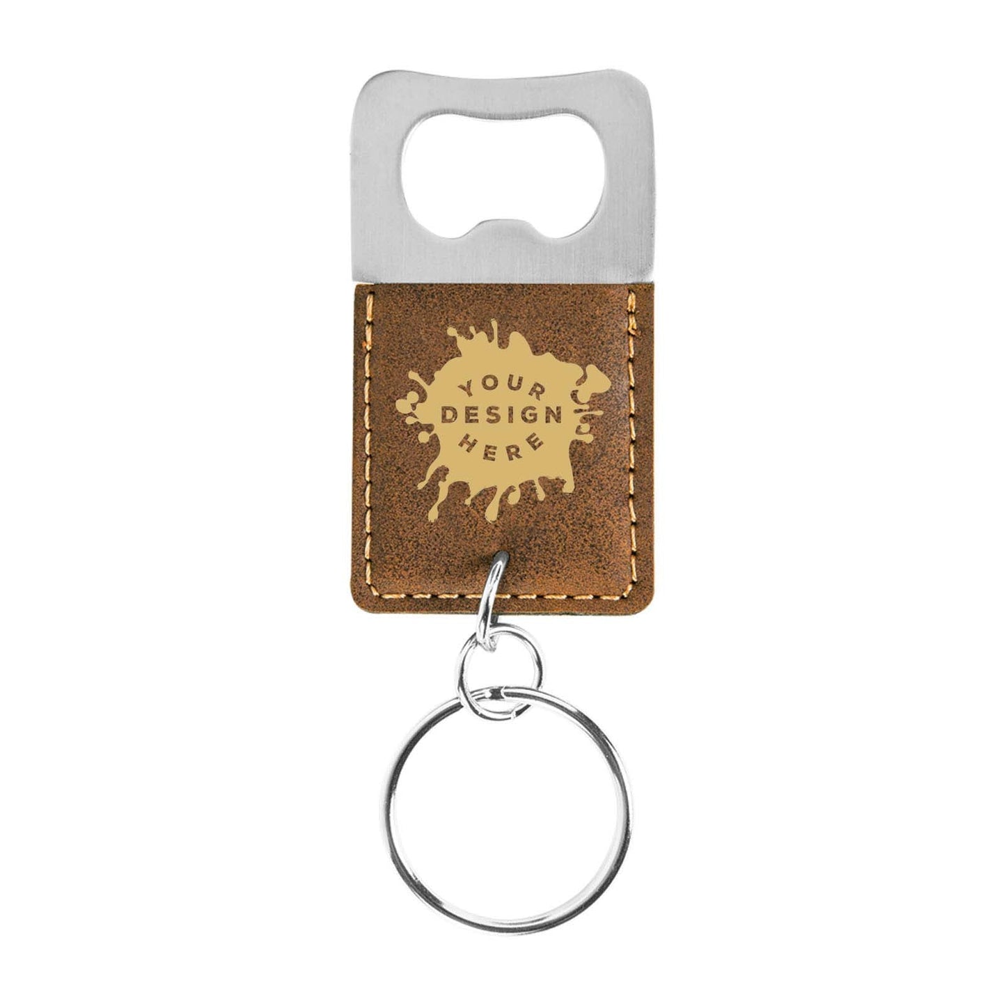 Custom-Engraved Leatherette Bottle Opener Keychain - Mato & Hash