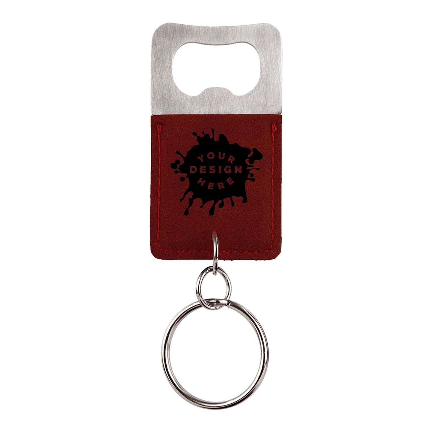 Custom-Engraved Leatherette Bottle Opener Keychain - Mato & Hash
