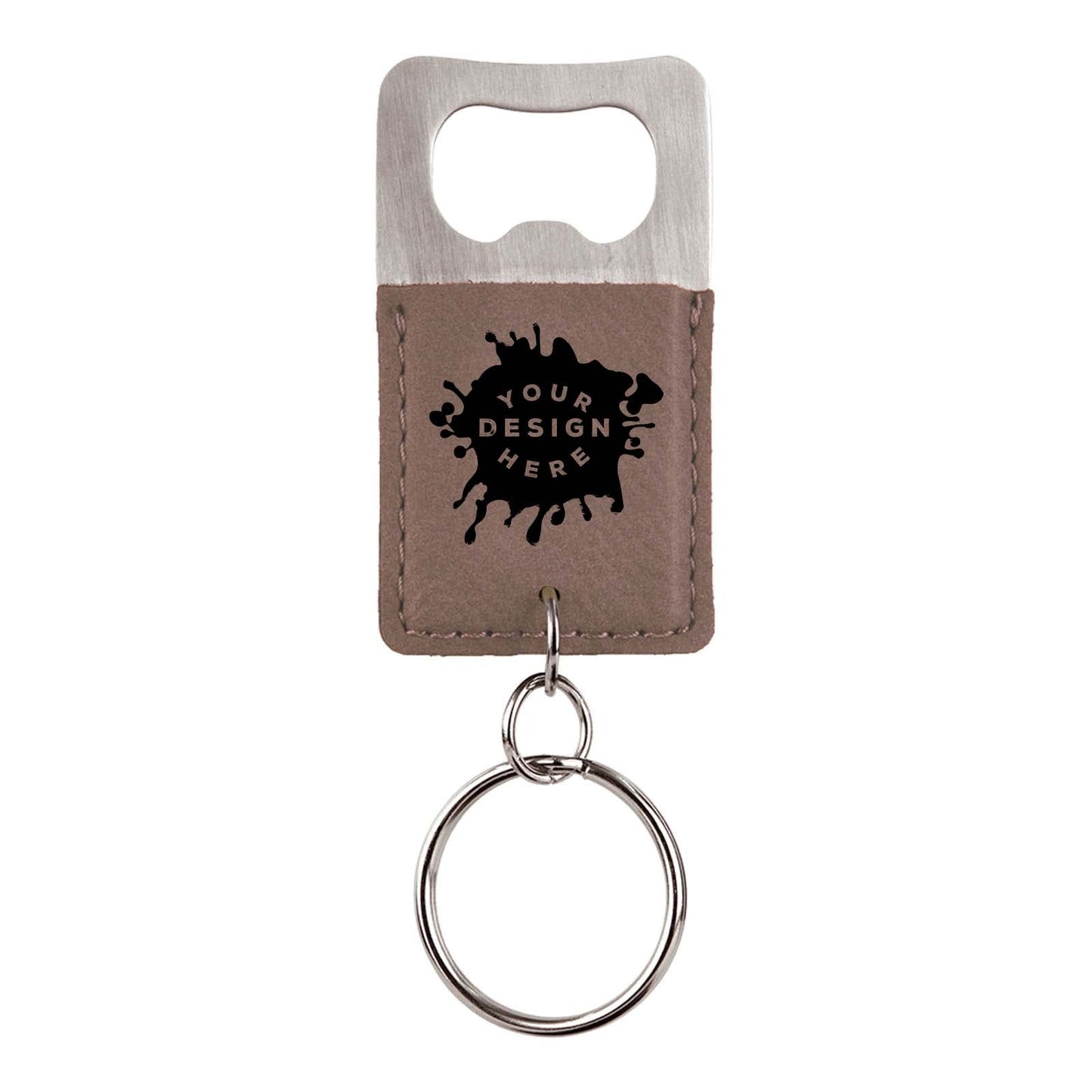 Custom-Engraved Leatherette Bottle Opener Keychain - Mato & Hash