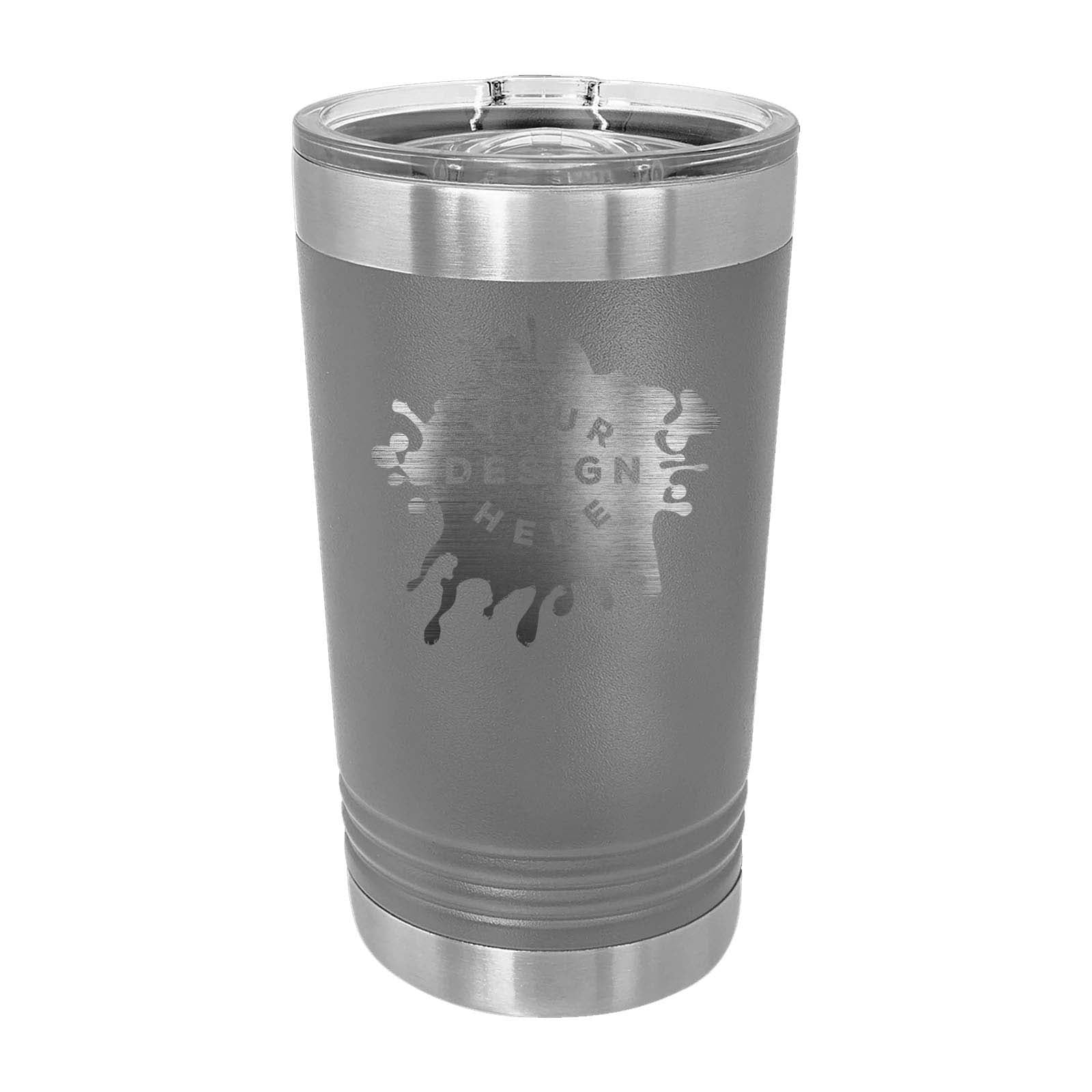 Personalized 16 oz. Stainless Steel Beer Cups