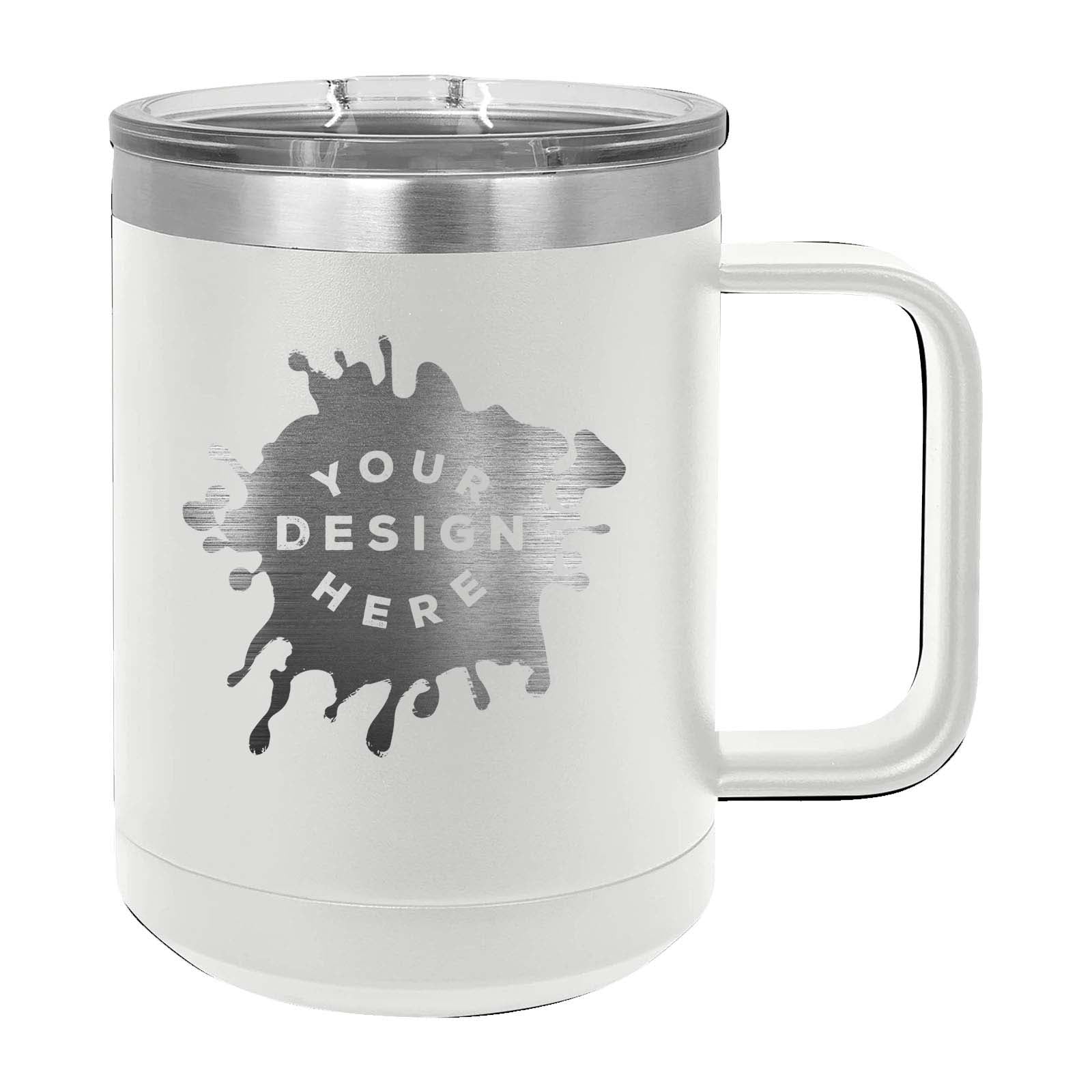 Design Bulk Custom Coffee Mugs 15 oz Insulated with Engraved Logo