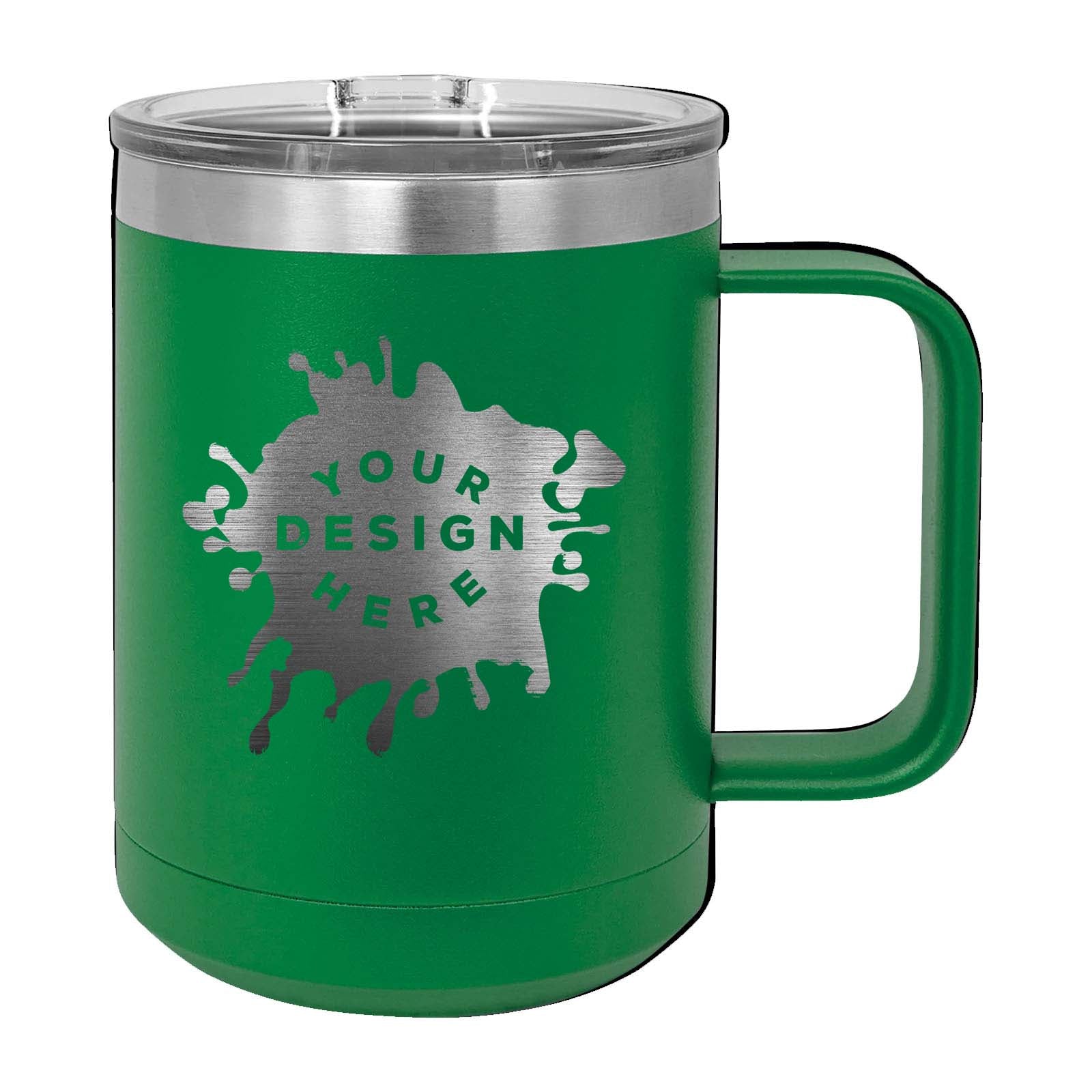 Custom Engraved Matte Tumbler Mug 15 oz. Green / One Size