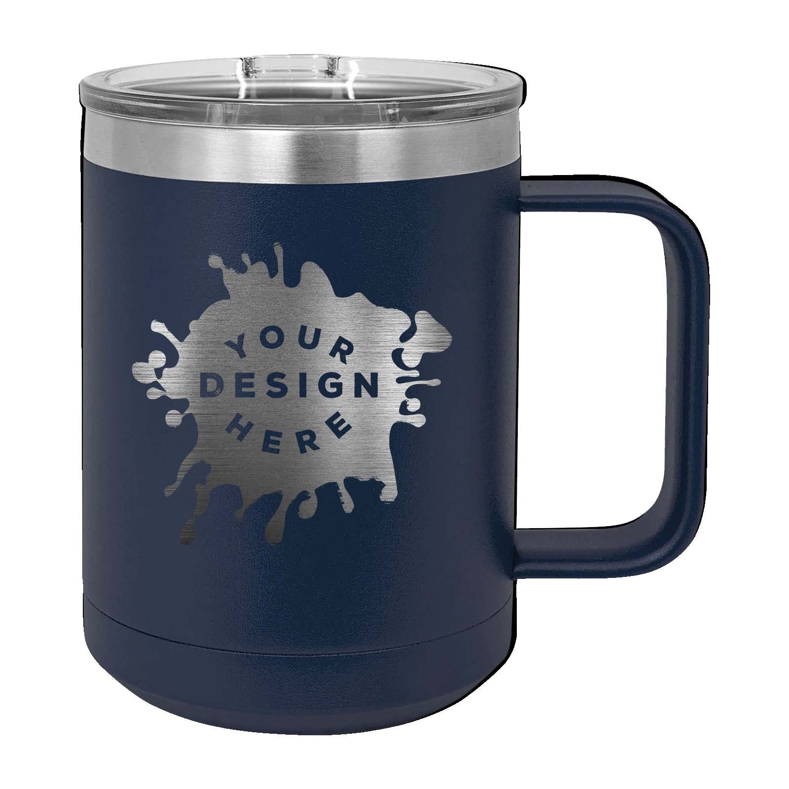 Custom Engraved Matte Tumbler Mug 15 oz. Navy / One Size