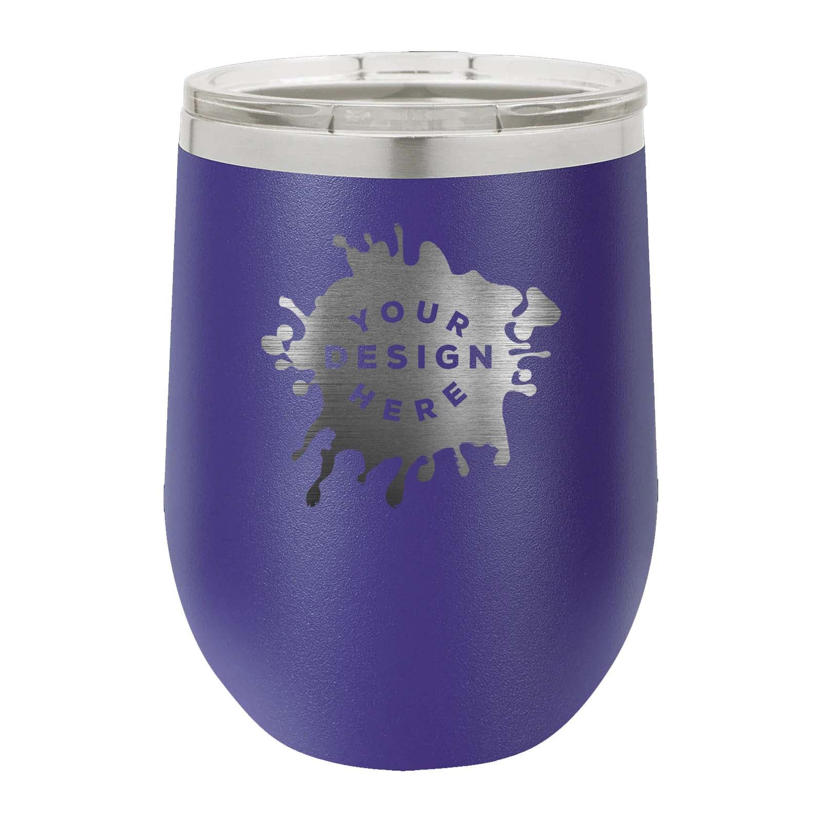 Custom Engraved Matte Wine Tumbler 12 oz. Purple / One Size