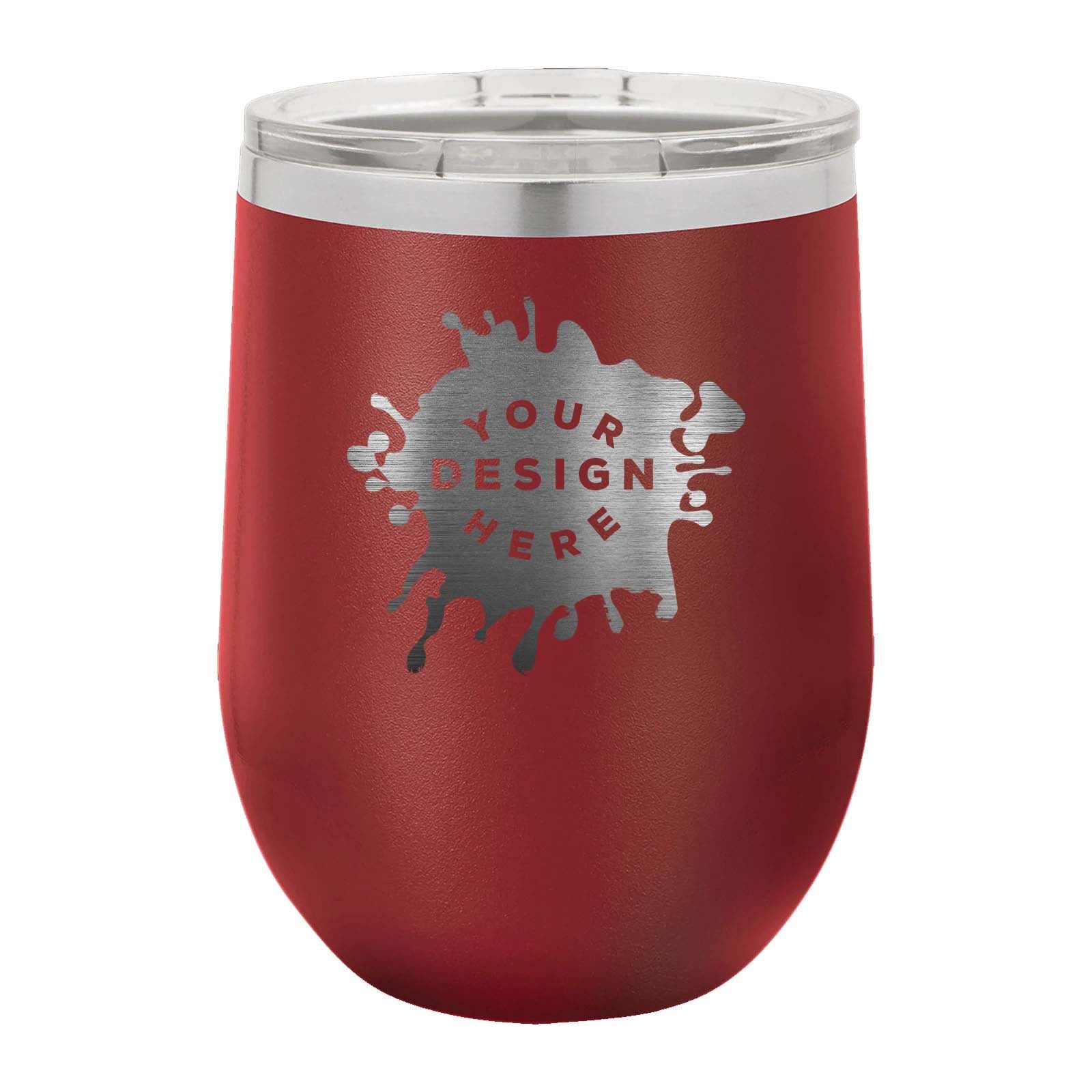 Design Bulk Custom Stemless Wine Cups 12 oz with Laser Engraved
