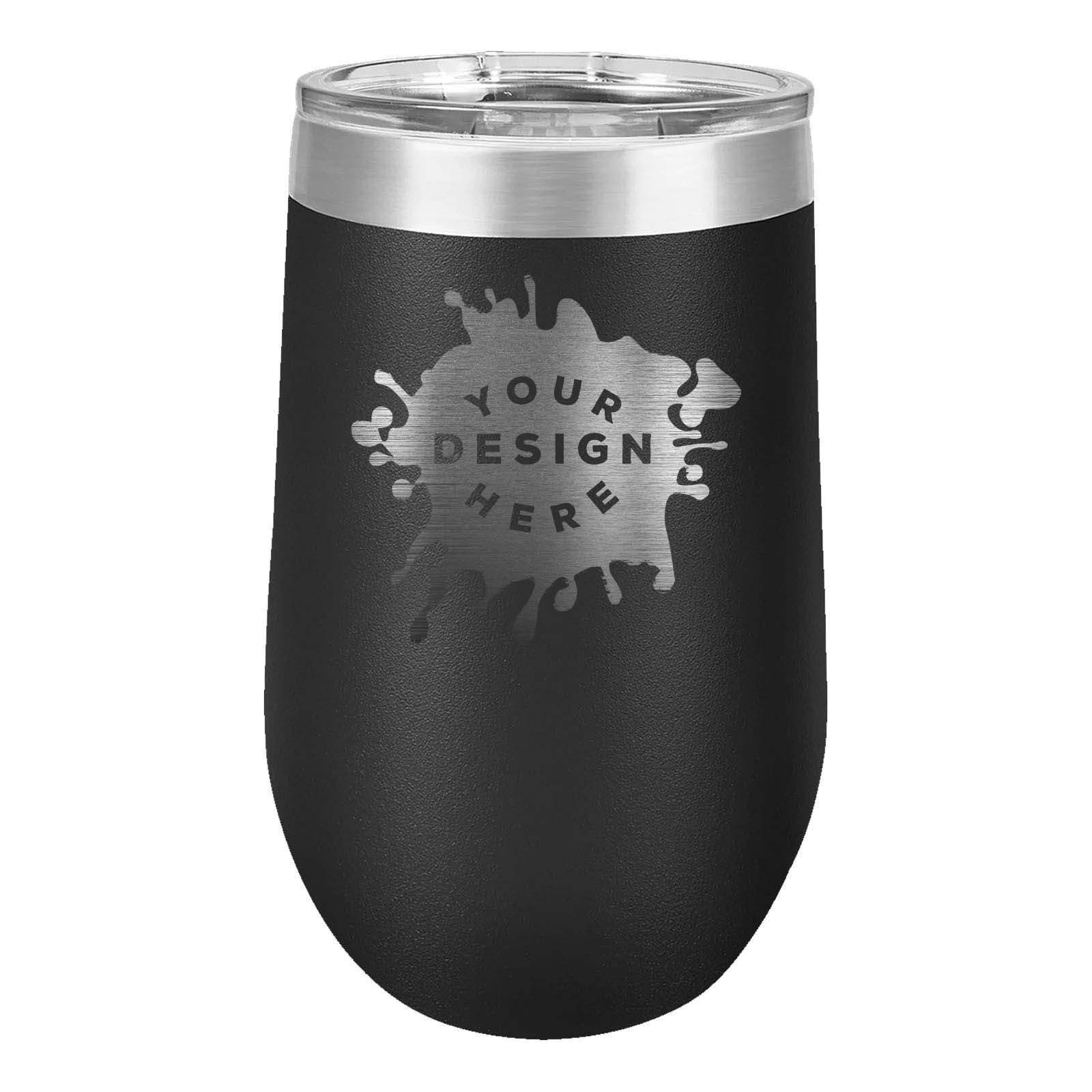 Custom Engraved Matte Wine Tumbler 16 oz. Black / One Size