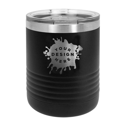 Custom Engraved Polar Camel Ringneck 10 oz. Black Vacuum Insulated Tumbler - Mato & Hash