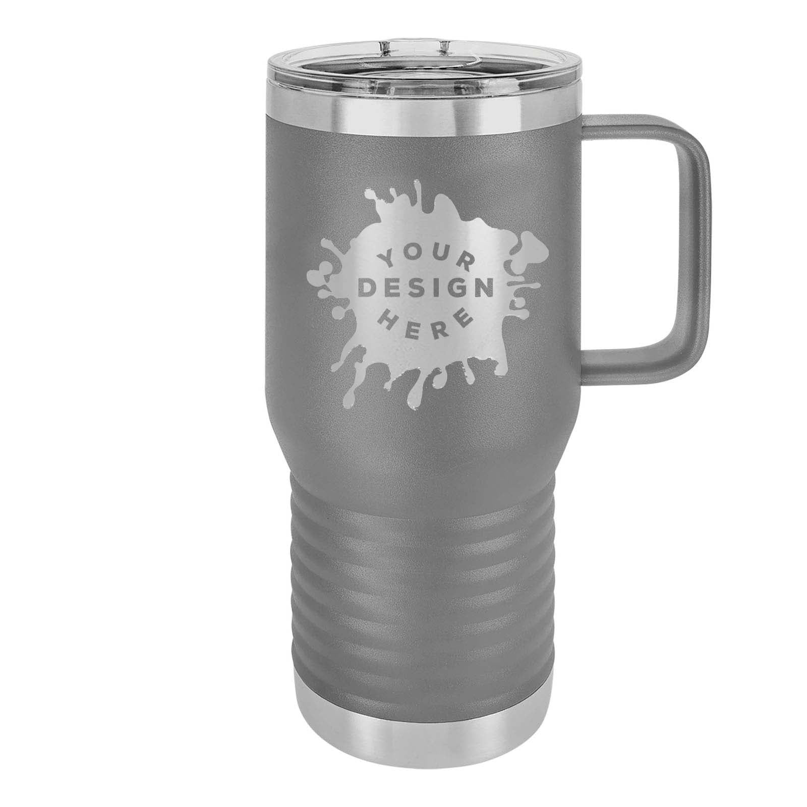 Custom Engraved Polar Camel Vacuum Sealed Coffee Mug w/ Clear