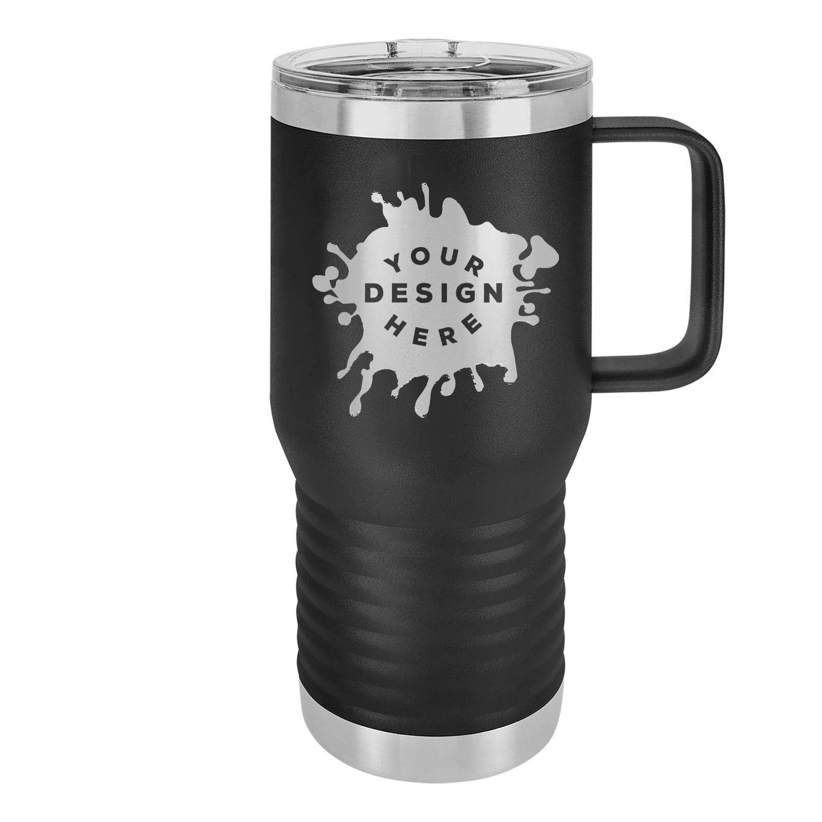 15 oz Stainless Steel Insulated Coffee Mug Personalized Laser Engraved Logo  Slider Lid