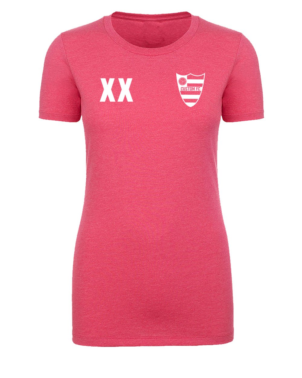 Custom FC Name & Number Shield Womens Soccer T Shirts - Mato & Hash