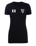 Custom FC Name & Number Shield Womens Soccer T Shirts