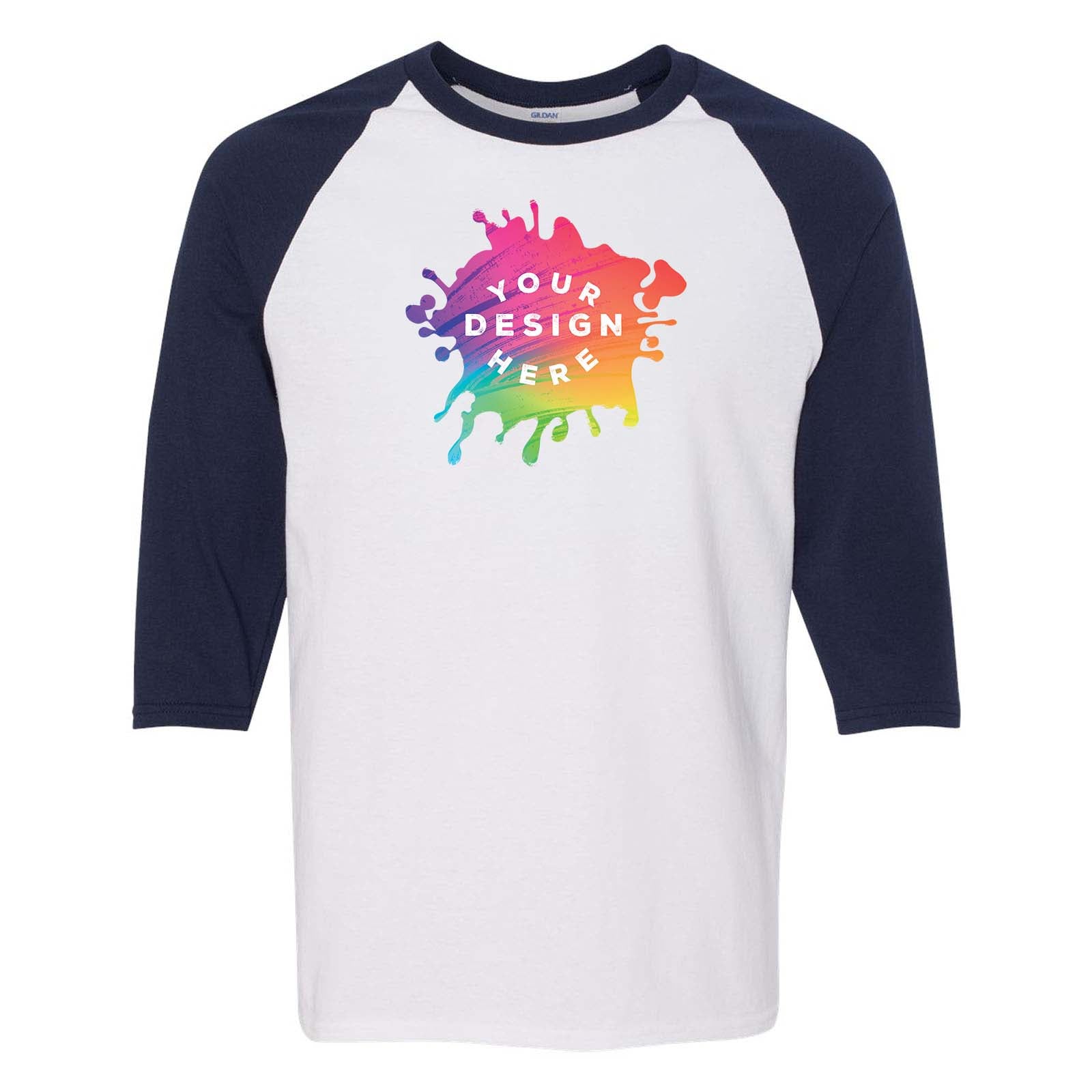 Custom Gildan Heavy Cotton™ Raglan Three-Quarter Sleeve T-Shirt - Mato & Hash