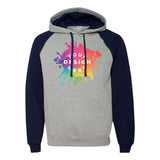 Custom Jerzees Adult 8 oz. NuBlend® Colorblock Raglan Pullover Hooded Sweatshirt - Mato & Hash