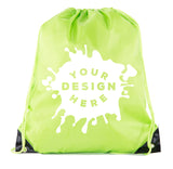 Custom Jumbo Polyester Drawstring Bag - Bulk - Mato & Hash