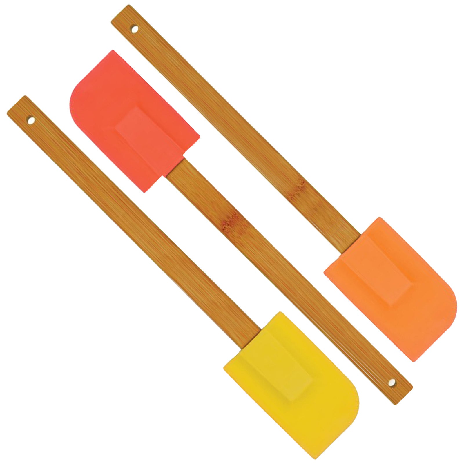 Custom Laser Engraved 11 3/4" Silicone Spatula with Bamboo Handle - Mato & Hash