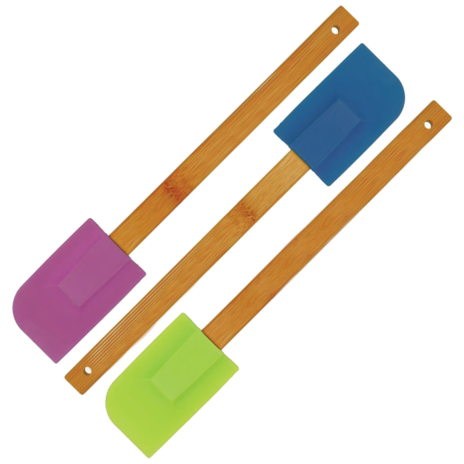 Custom Laser Engraved 11 3/4" Silicone Spatula with Bamboo Handle - Mato & Hash