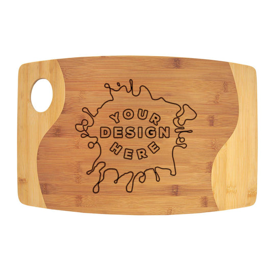Custom Laser Engraved Bamboo Two Tone Cutting Board - Mato & Hash