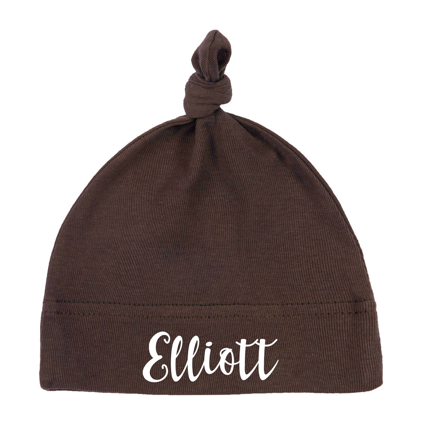 Custom Name Baby Hat w/ Adjustable Top Knot - Mato & Hash