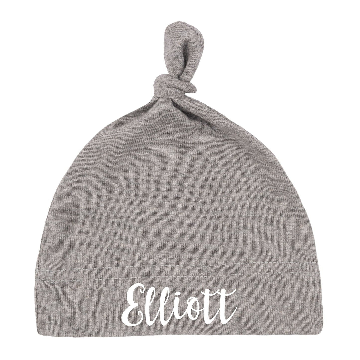 Custom Name Baby Hat w/ Adjustable Top Knot - Mato & Hash
