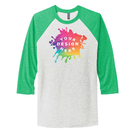 Custom Next Level Unisex Tri Blend 3/4 Sleeve Raglan Tee - Mato & Hash