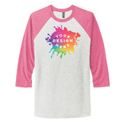 Custom Next Level Unisex Tri Blend 3/4 Sleeve Raglan Tee - Mato & Hash