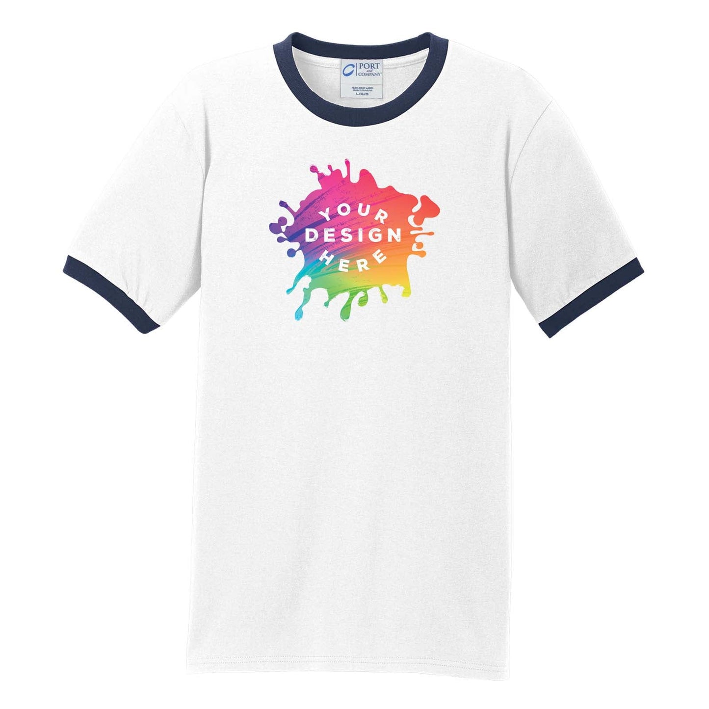 Custom Port & Company® Core Cotton Ringer Tee - Mato & Hash