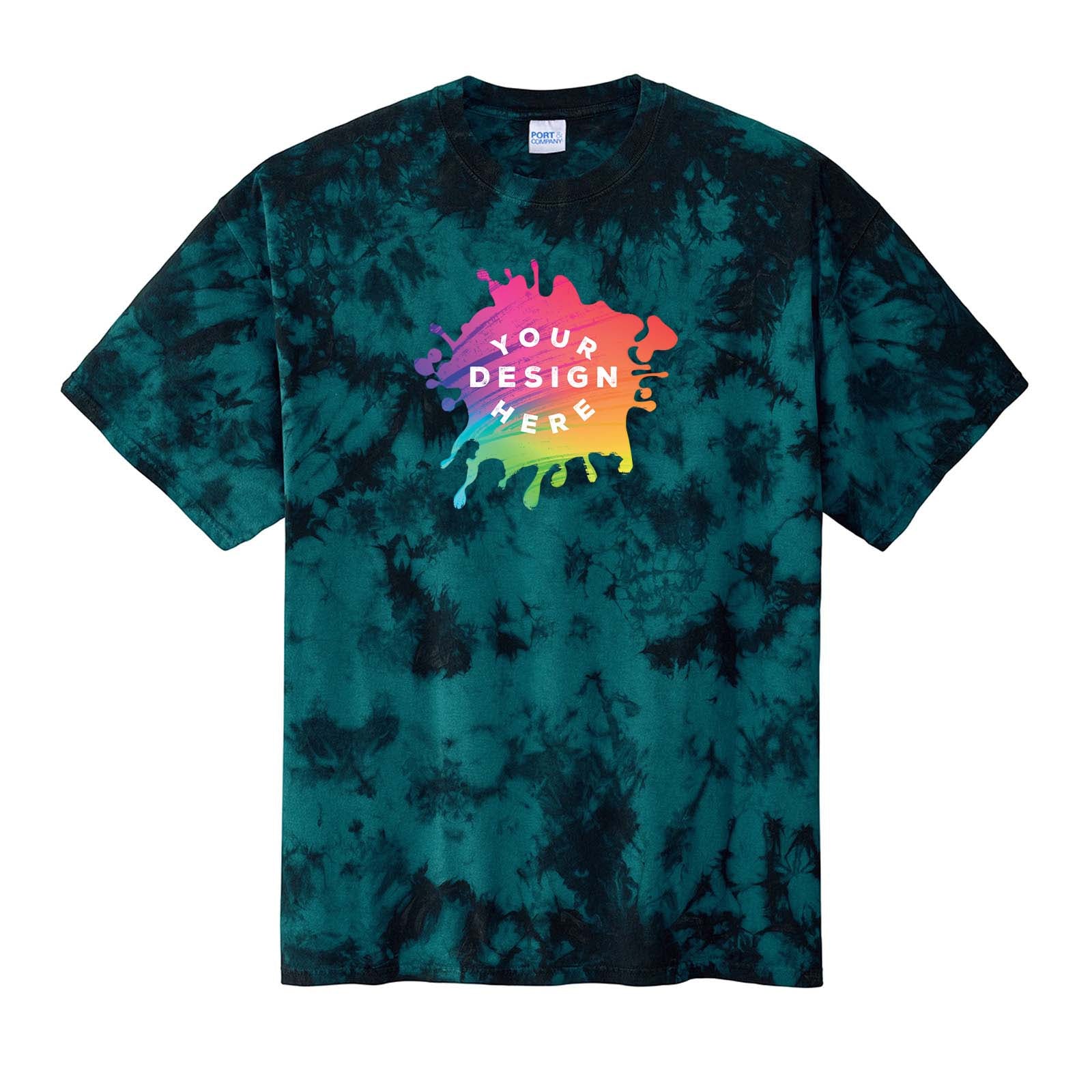 Custom Port & Company ® Crystal Tie-Dye Tee - Mato & Hash