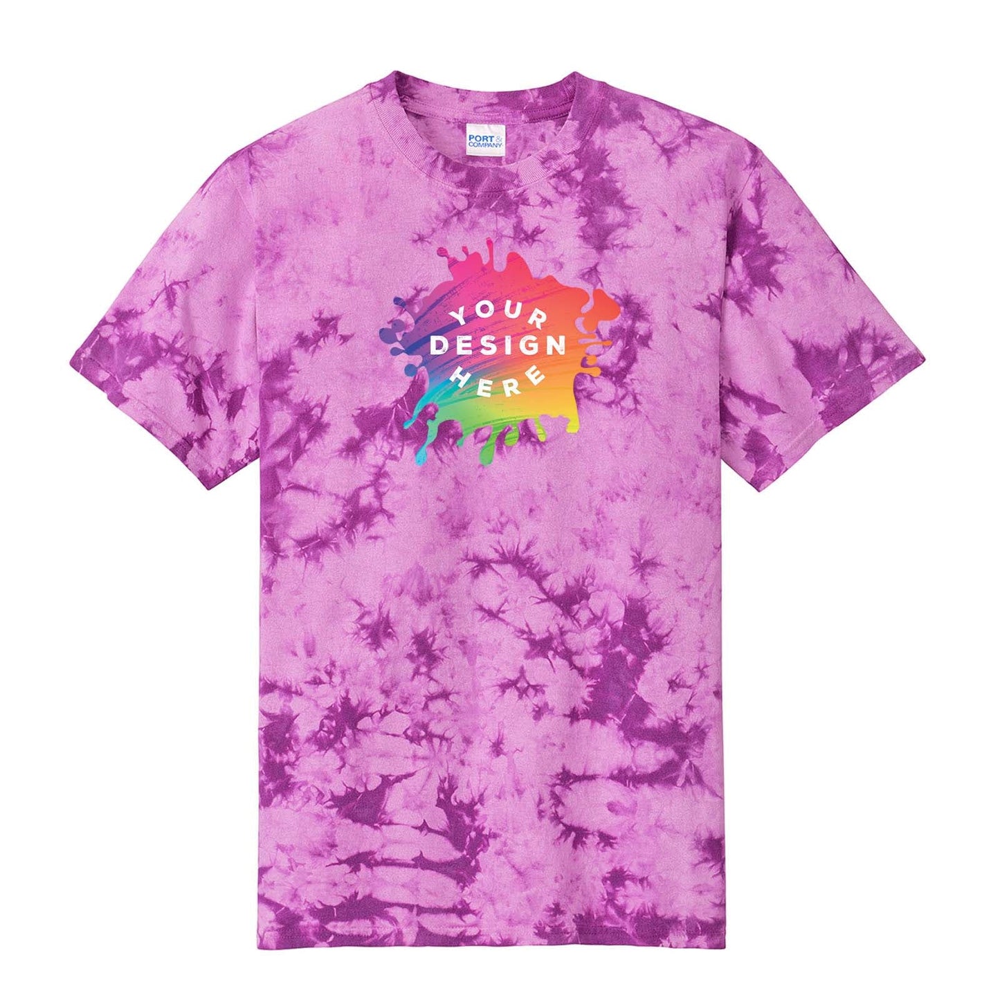 Custom Port & Company ® Crystal Tie-Dye Tee - Mato & Hash