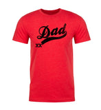 Dad + Classic Baseball Logo Text & Custom Number Unisex T Shirts