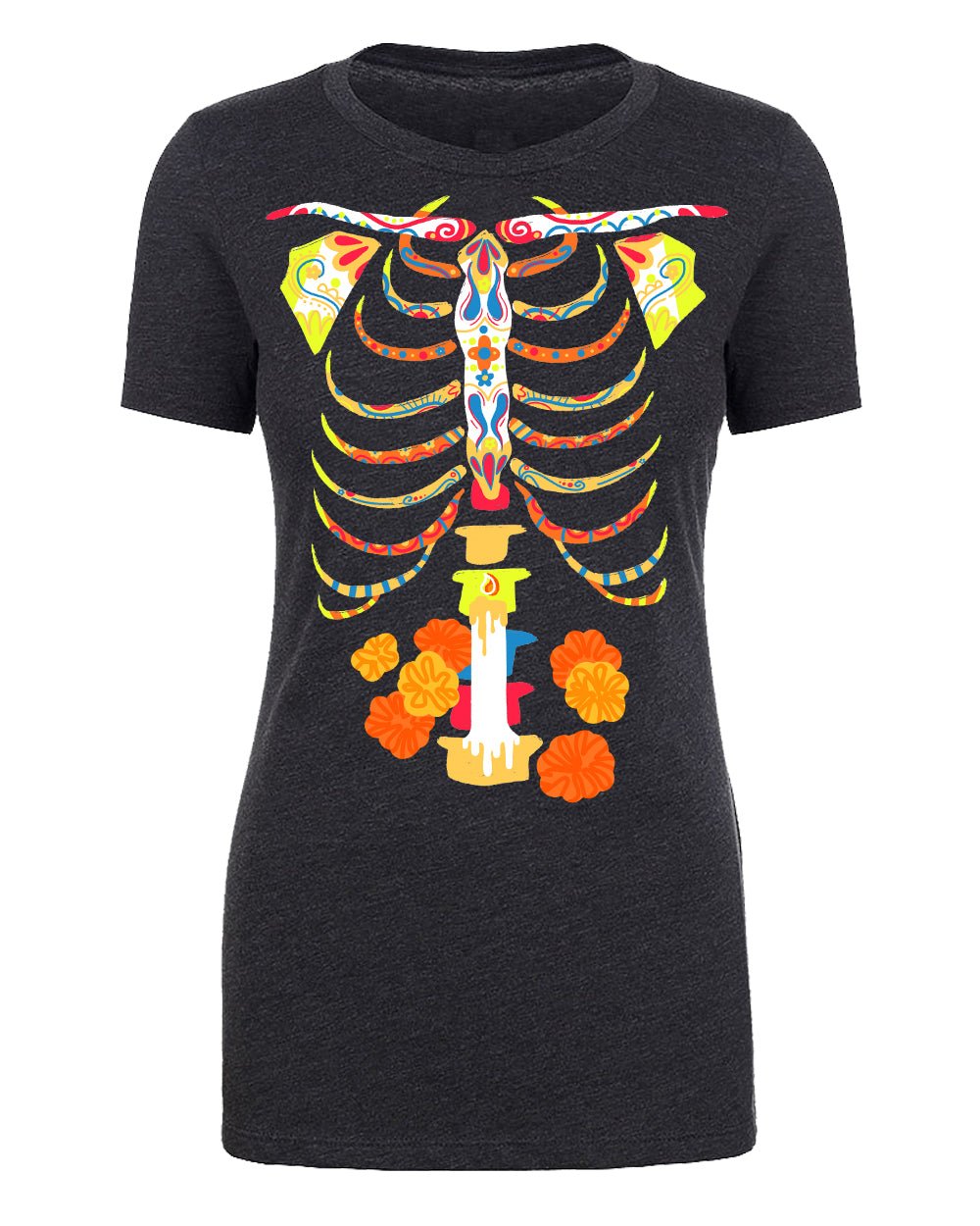 Day of the Dead Halloween Skeleton Womens T Shirts - Mato & Hash