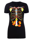 Day of the Dead Halloween Skeleton Womens T Shirts