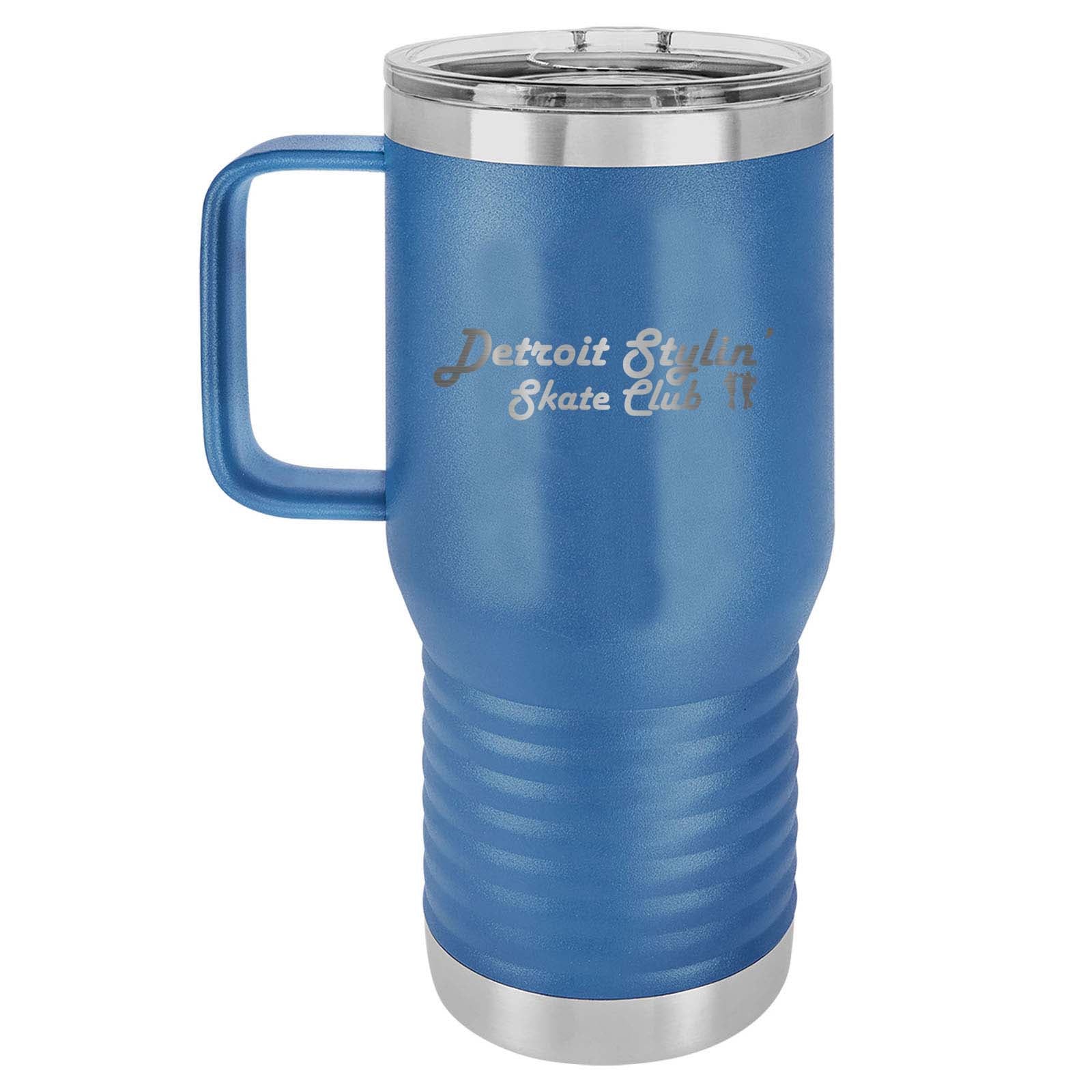 Detroit Stylin Laser Engraved 20oz Travel Tumbler with Handle - Mato & Hash