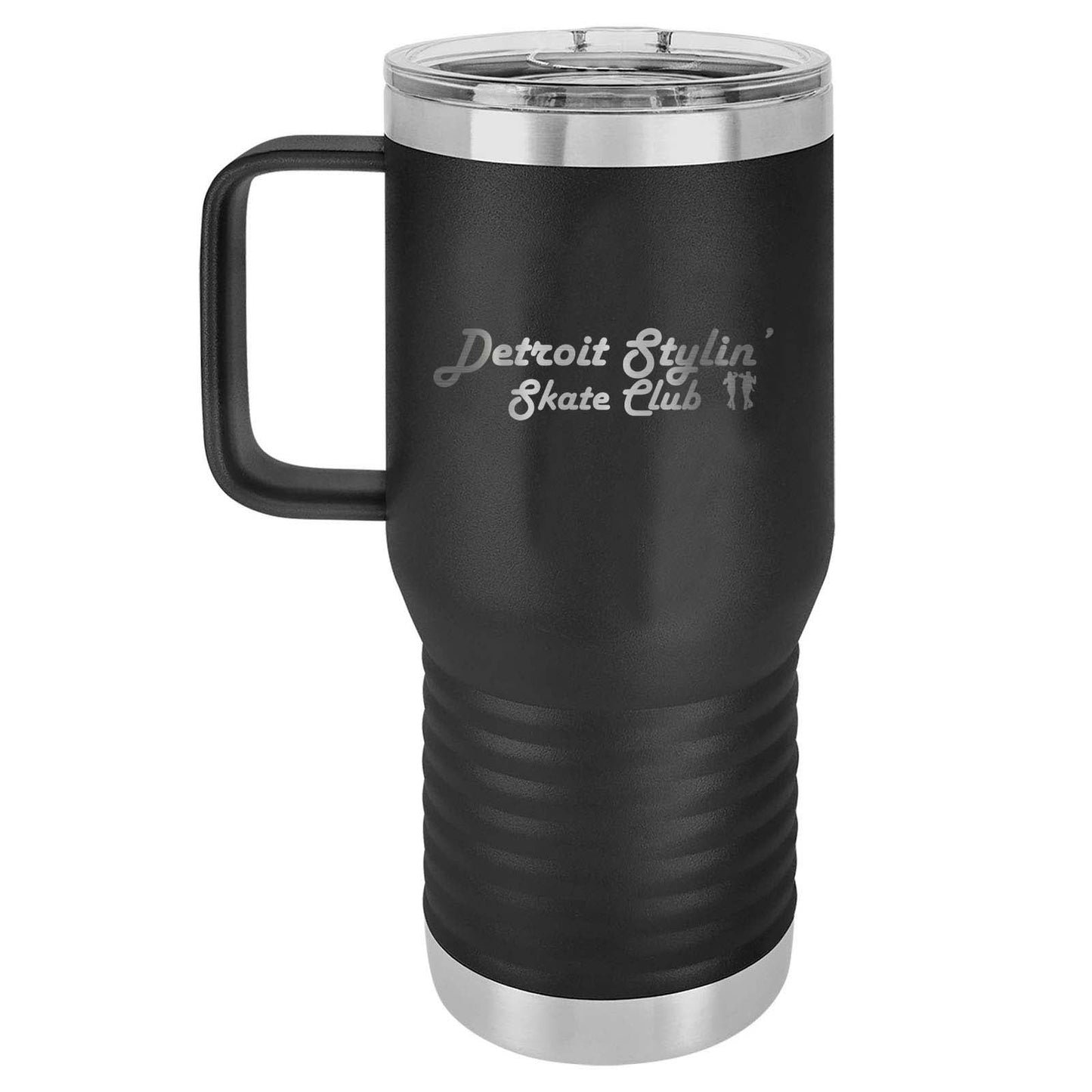 Detroit Stylin Laser Engraved 20oz Travel Tumbler with Handle - Mato & Hash