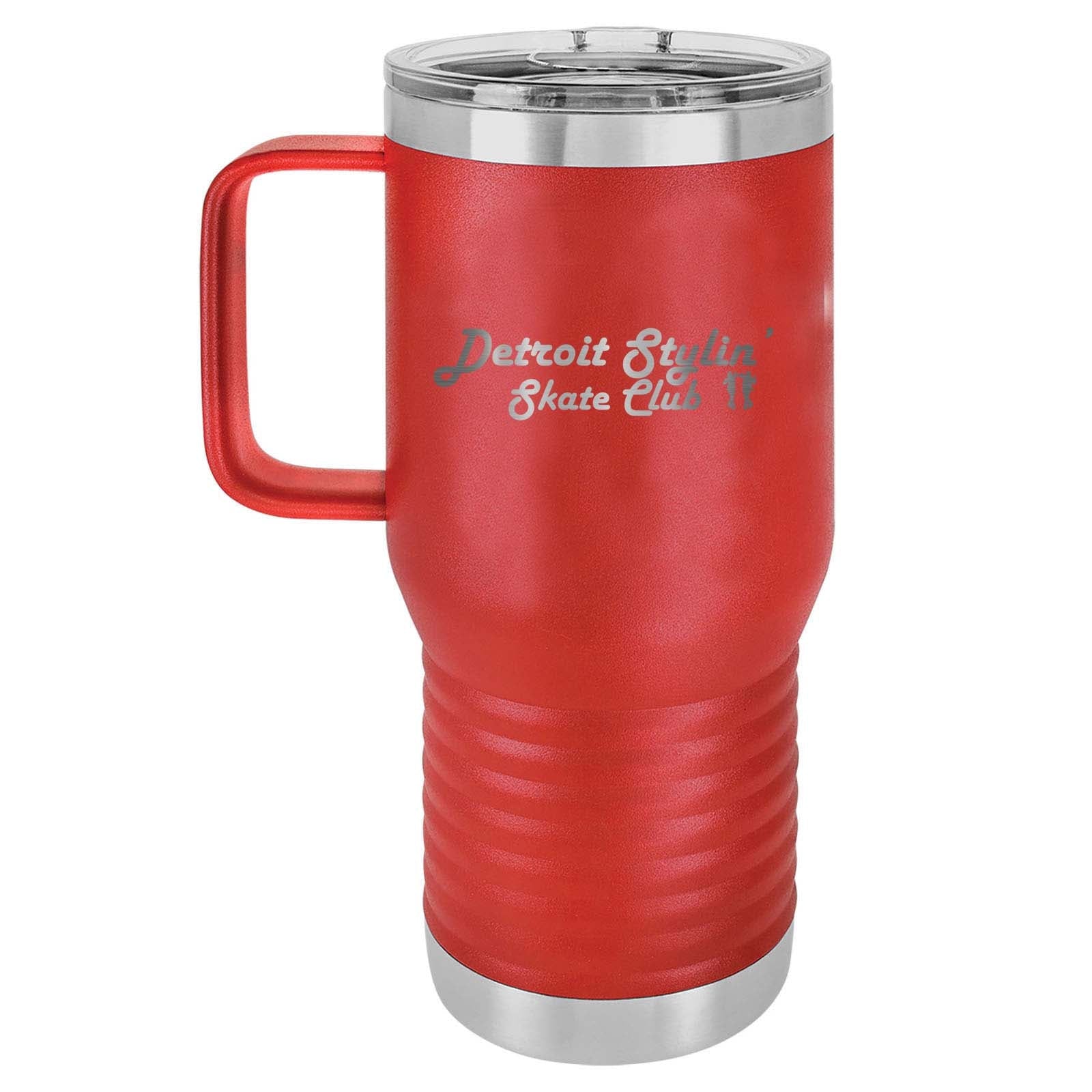 Detroit Stylin Laser Engraved 20oz Travel Tumbler with Handle - Mato & Hash