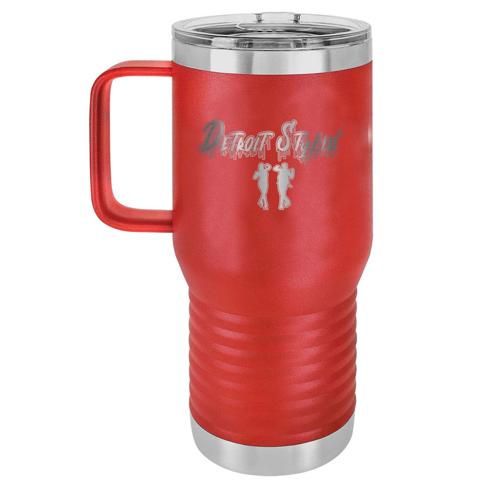 Detroit Stylin Laser Engraved 20oz Travel Tumbler with Handle - Mato & Hash