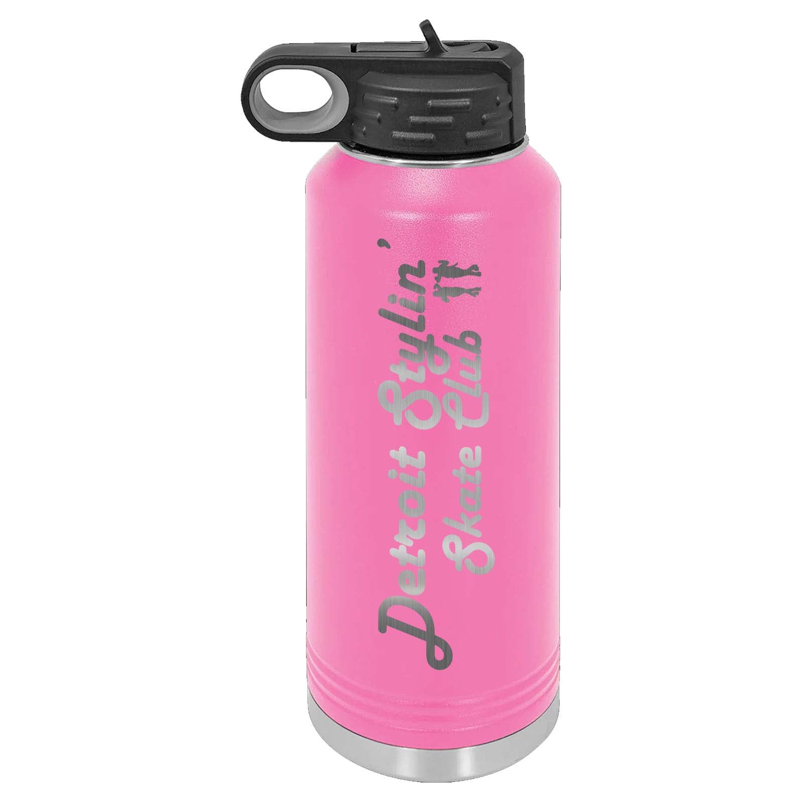 Detroit Stylin Laser Engraved 32oz Water Bottle with Flip Lid - Mato & Hash