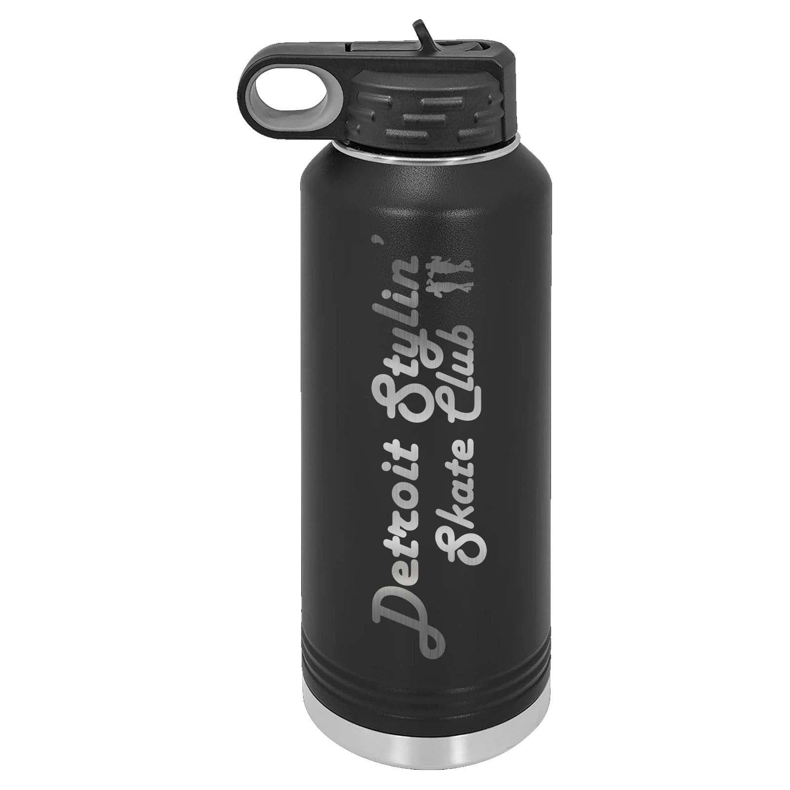 Detroit Stylin Laser Engraved 32oz Water Bottle with Flip Lid - Mato & Hash