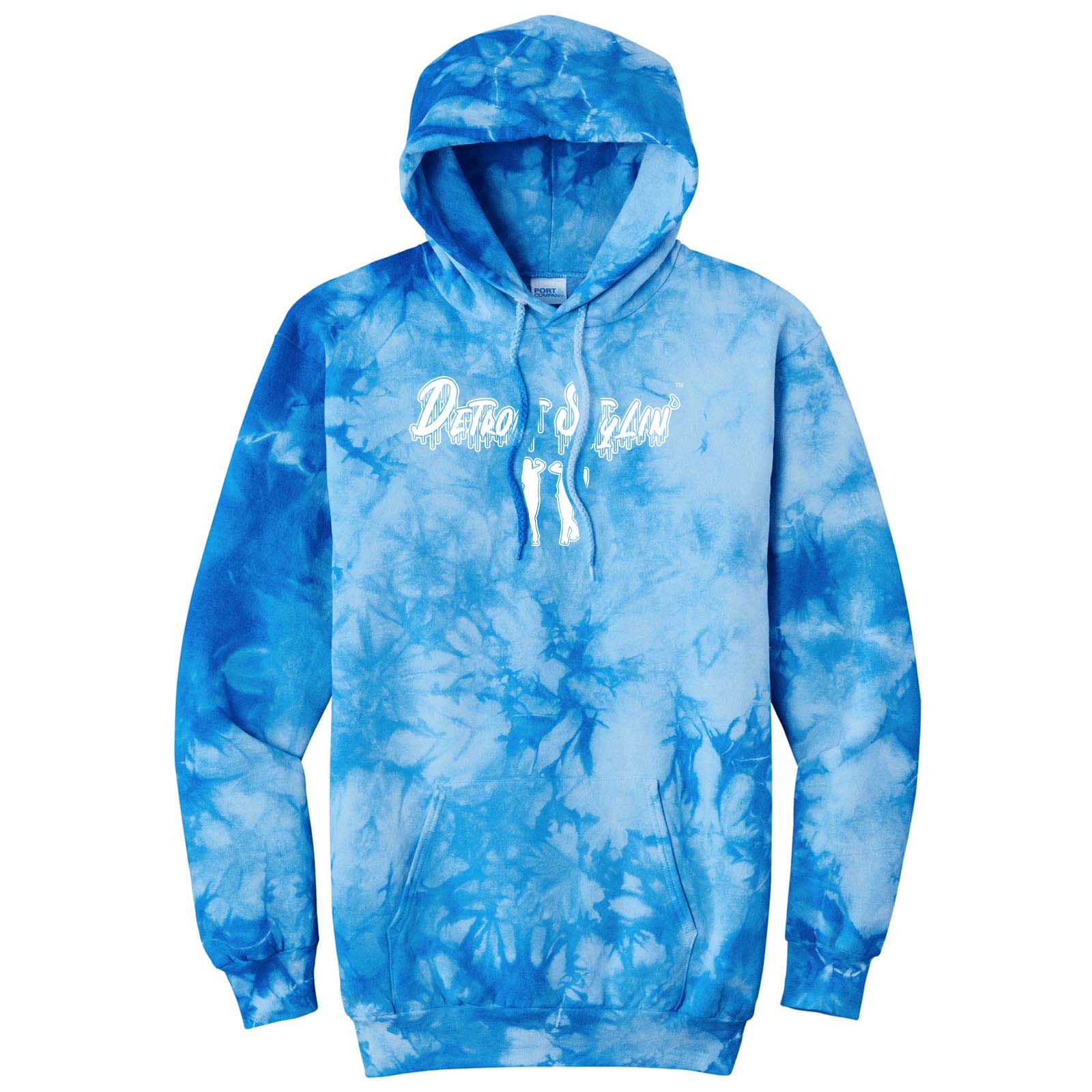 Detroit Stylin Port & Company® Crystal Tie-Dye Pullover Hoodie Printed - Mato & Hash