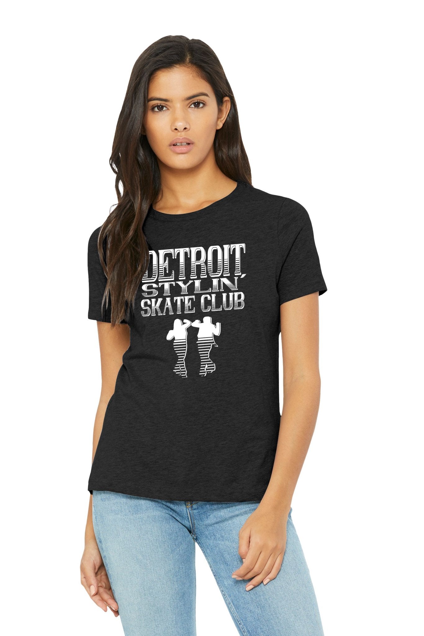 Detroit Stylin Skate Club Bella + Canvas Women's Cotton/Polyester Blend T-Shirt Printed - Mato & Hash