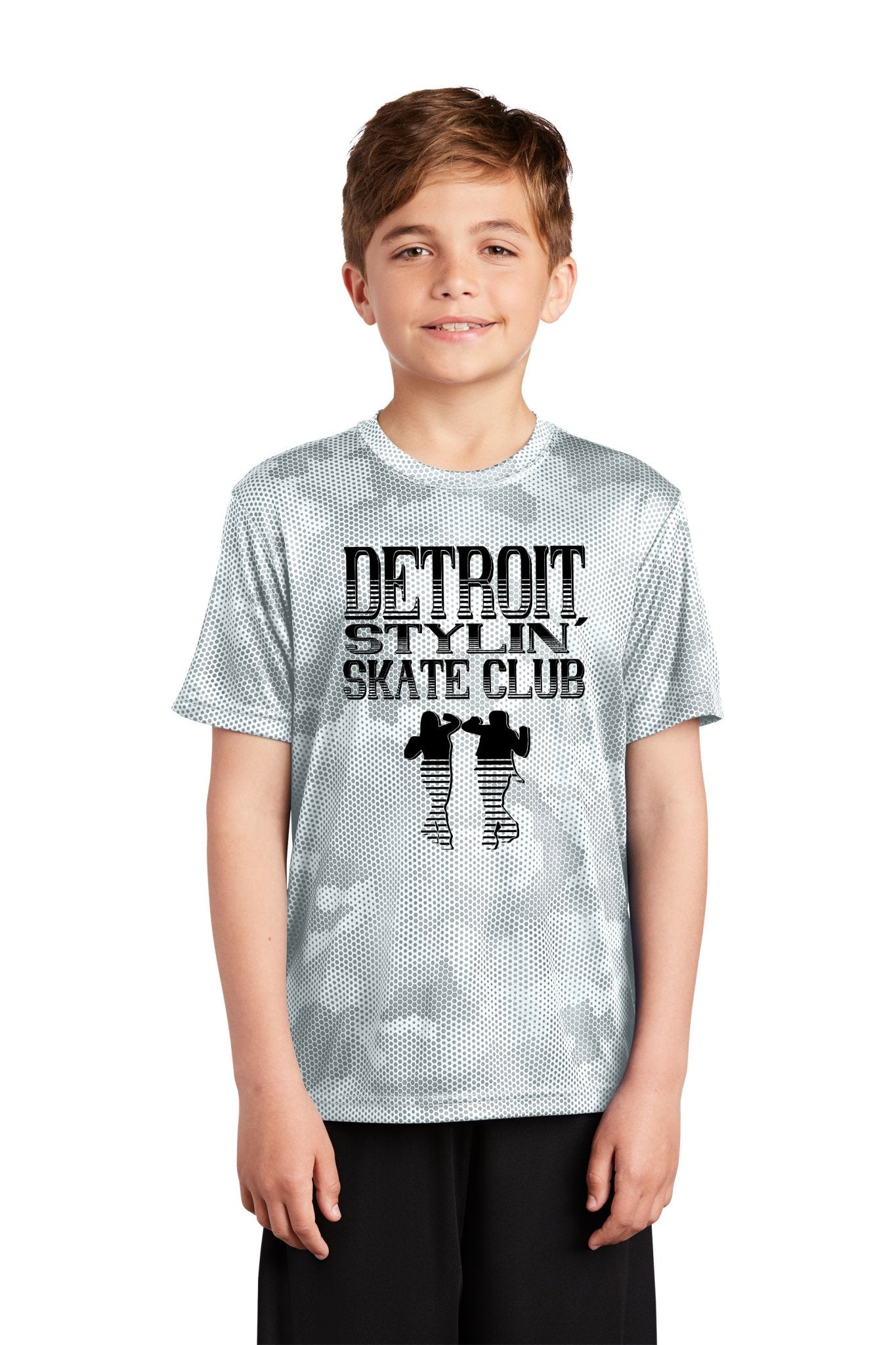 Detroit Stylin Skate Club Custom Sport-Tek® Youth CamoHex Tee Printed - Mato & Hash
