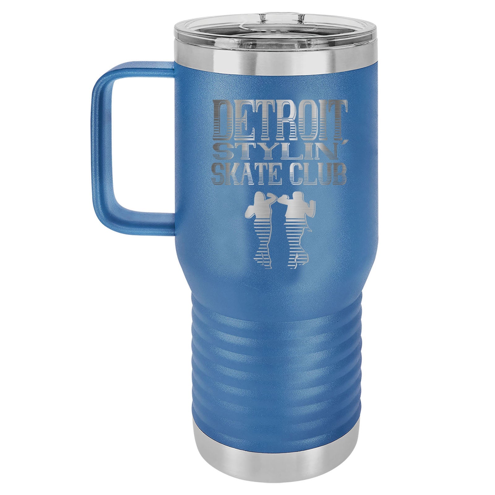 Detroit Stylin' Skate Club - Laser Engraved 20oz Travel Tumbler with Handle - Mato & Hash